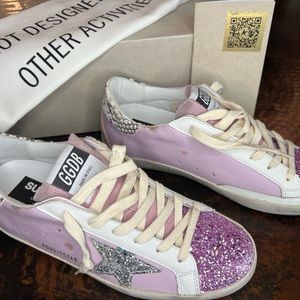 NIB Golden Goose Superstar Sz 39 Pink, Silver and Snake!
